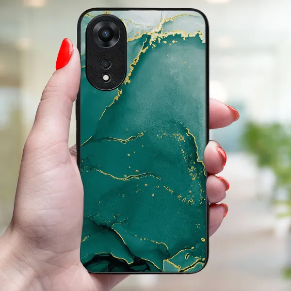 MY ART Ochranný kryt pre Oppo A78 GREEN MARBLE (145)