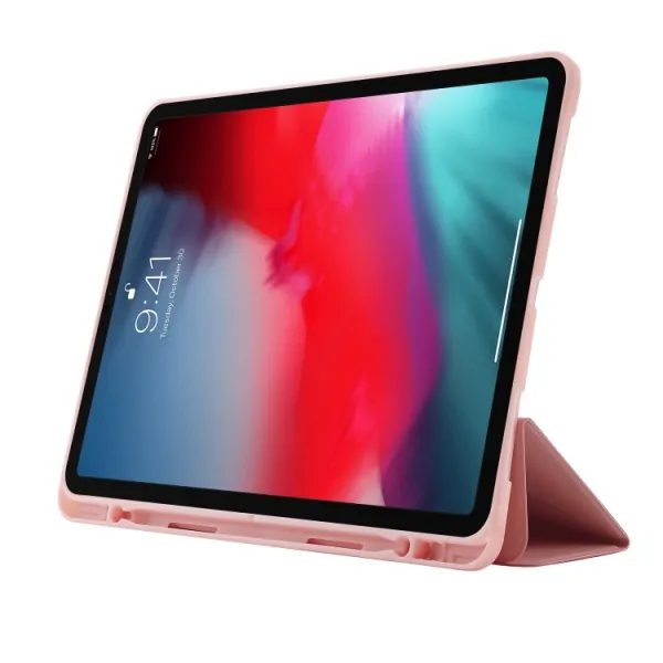 LEATHER Zaklápací kryt pre Apple iPad Air 11 2026 / 2025 / 2024  svetloružový