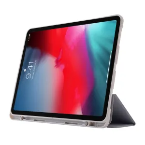 LEATHER Zaklápací kryt pre Apple iPad Pro 11 2024 / M5 2025 šedý