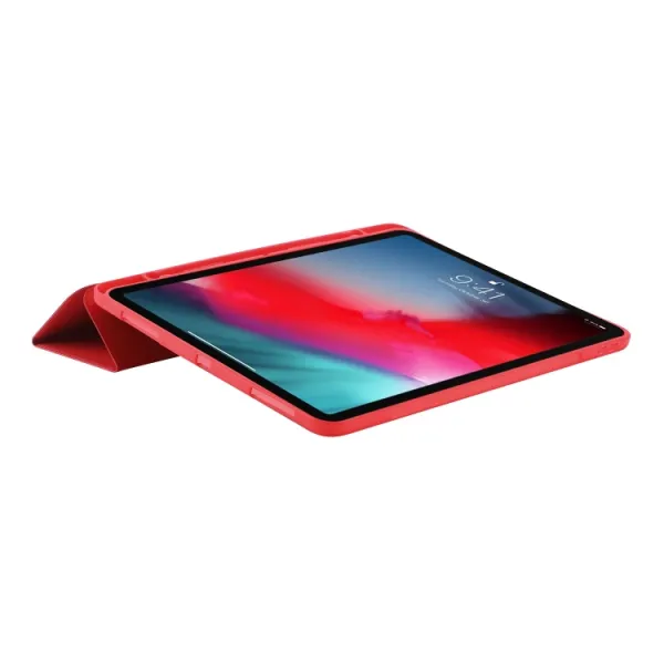 LEATHER Zaklápací kryt pre Apple iPad Air 11 2026 / 2025 / 2024 červený