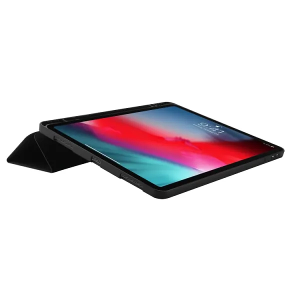 LEATHER Zaklápací kryt pre Apple iPad Pro 11 2024 / M5 2025 čierny