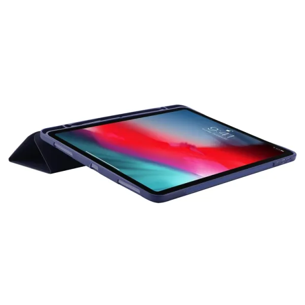LEATHER Zaklápací kryt pre Apple iPad Pro 11 2024 / M5 2025 tmavomodrý