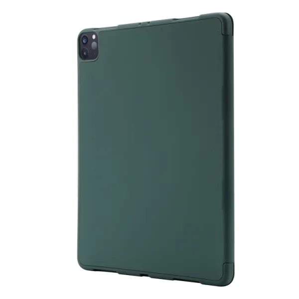 LEATHER Zaklápací kryt pre Apple iPad Pro 11 2024 / M5 2025 tmavozelený