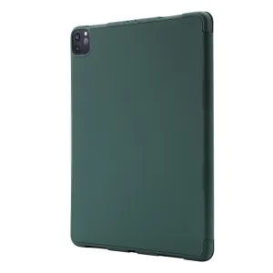 LEATHER Zaklápací kryt pre Apple iPad Pro 11 2024 / M5 2025 tmavozelený