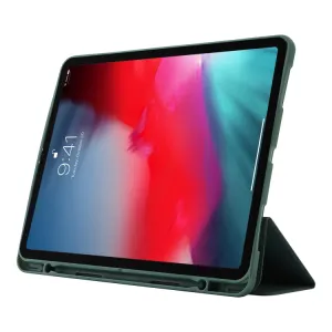 LEATHER Zaklápací kryt pre Apple iPad Pro 11 2024 / M5 2025 tmavozelený
