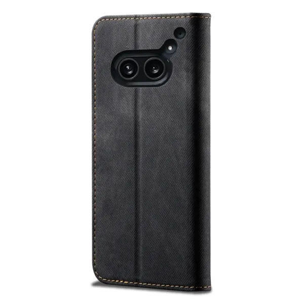 DENIM Peňaženkový kryt pre Nothing Phone 2A čierny