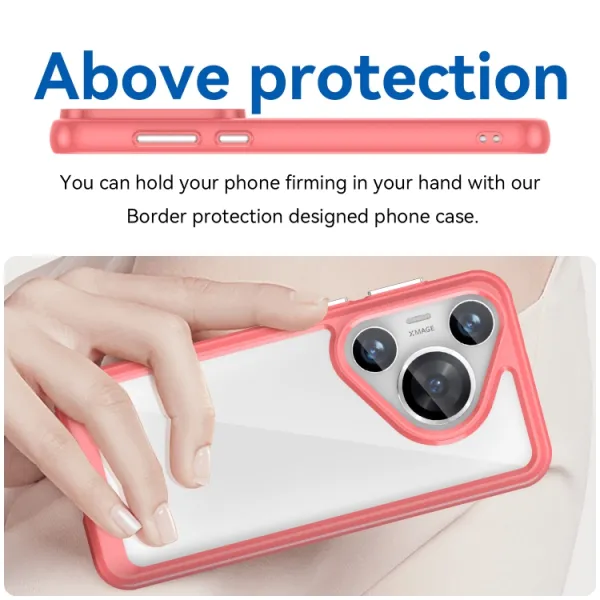 CRYSTAL Ochranný kryt pre Huawei Pura 70 Pro červený