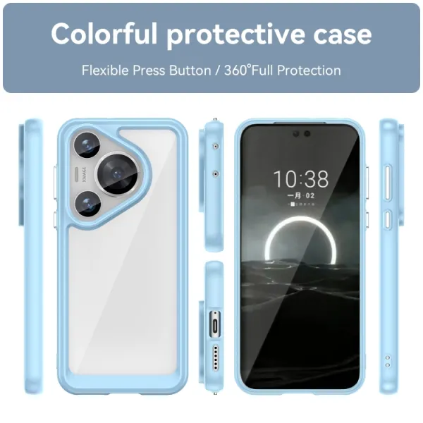 CRYSTAL Ochranný kryt pre Huawei Pura 70 Pro modrý