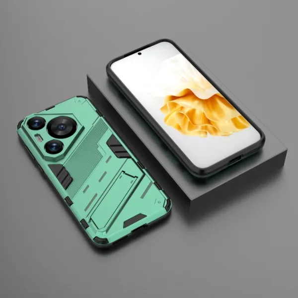 BIB Ochranný obal so stojanom pre Huawei Pura 70 Pro zelený