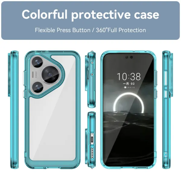 CRYSTAL Ochranný kryt pre Huawei Pura 70 Pro tyrkysový