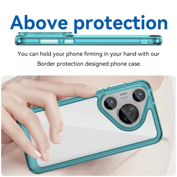 CRYSTAL Ochranný kryt pre Huawei Pura 70 Pro tyrkysový