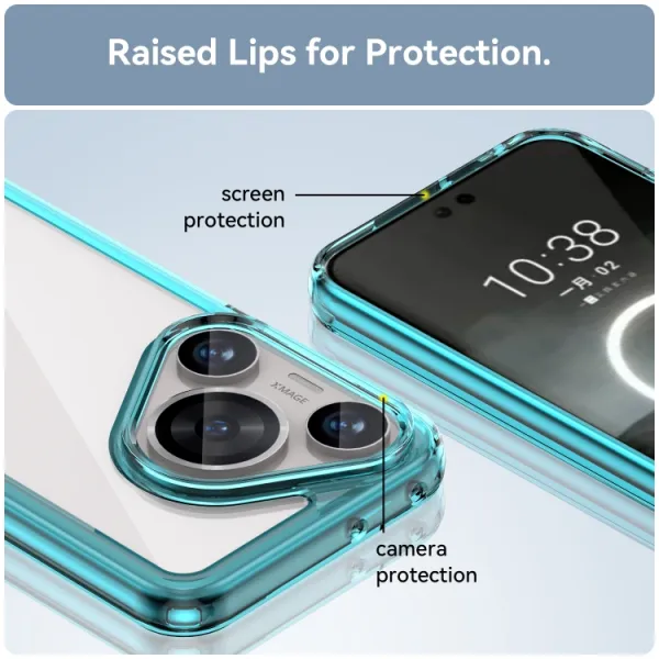 CRYSTAL Ochranný kryt pre Huawei Pura 70 Pro tyrkysový