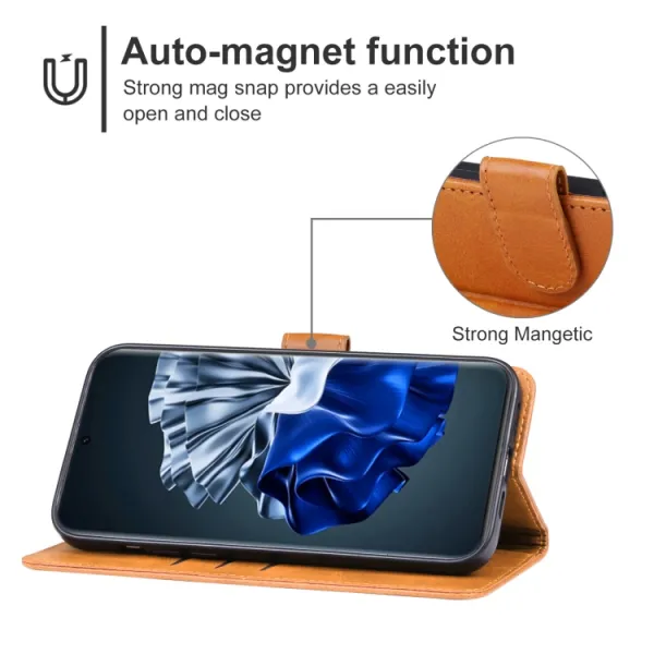 SMOOTH Peňaženkové puzdro pre Huawei Pura 70 hnedé