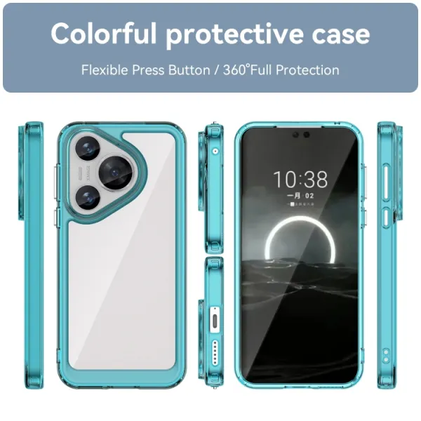 CRYSTAL Ochranný obal pre Huawei Pura 70 tyrkysový