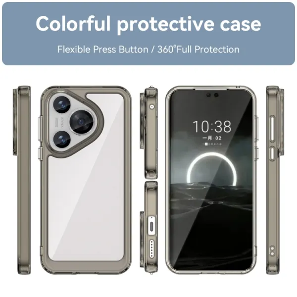 CRYSTAL Ochranný obal pre Huawei Pura 70 šedý