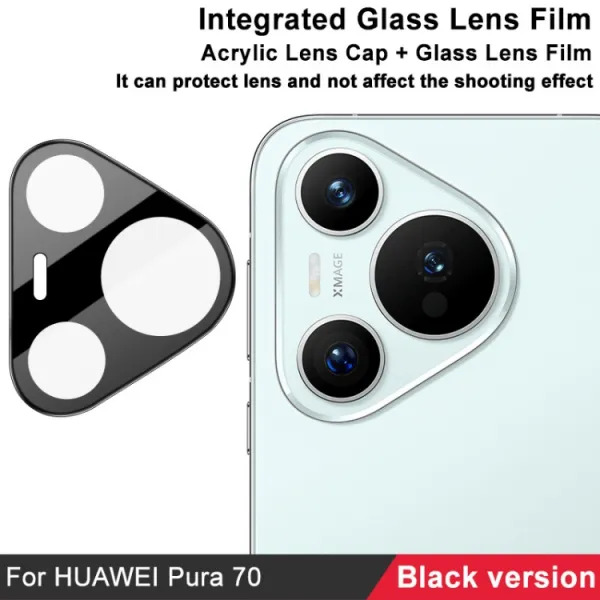 IMAK FULL COVER Sklo pre fotoaparát Huawei Pura 70 čierne