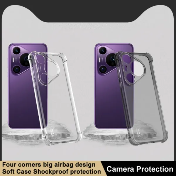 IMAK Ochranný silikónový obal pre Huawei Pura 70 Pro čierny