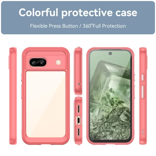 CRYSTAL Ochranný kryt pre Google Pixel 8a červený