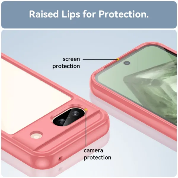 CRYSTAL Ochranný kryt pre Google Pixel 8a červený