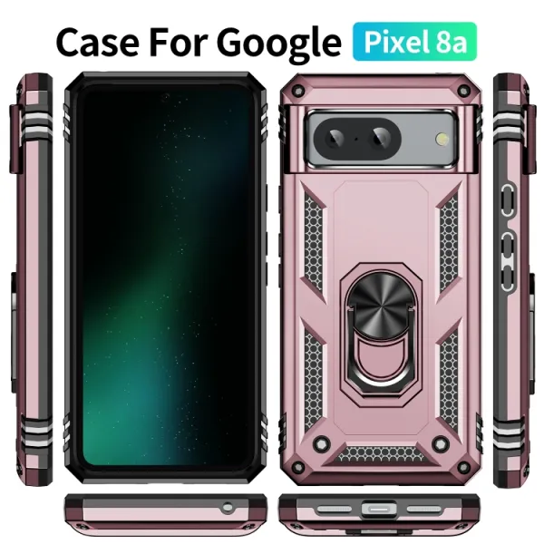 RING Kryt s držiakom pre Google Pixel 8a ružový
