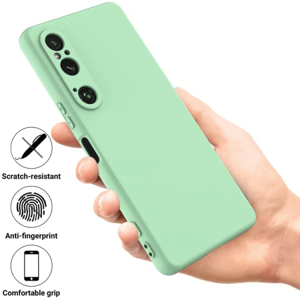 RUBBER Ochranný obal pre Sony Xperia 1 VI zelený