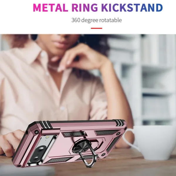 RING Kryt s držiakom pre Google Pixel 8a ružový