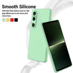 RUBBER Ochranný obal pre Sony Xperia 1 VI zelený