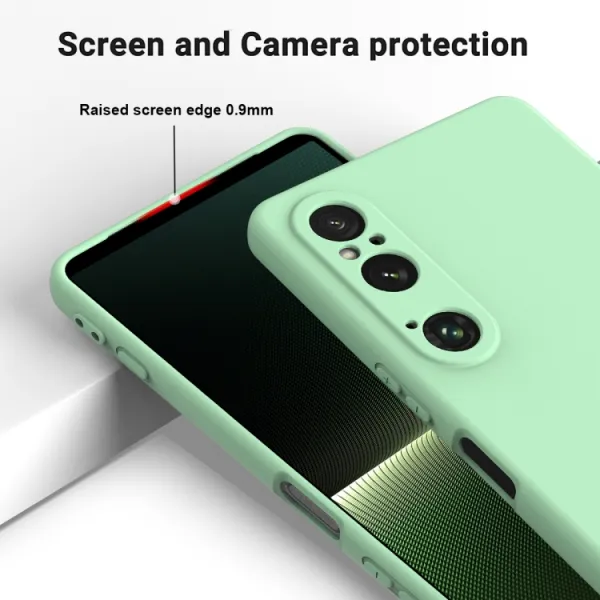 RUBBER Ochranný obal pre Sony Xperia 1 VI zelený