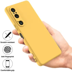 RUBBER Ochranný obal pre Sony Xperia 1 VI žltý