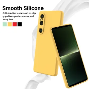 RUBBER Ochranný obal pre Sony Xperia 1 VI žltý