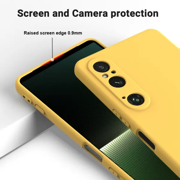 RUBBER Ochranný obal pre Sony Xperia 1 VI žltý