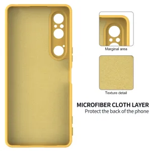 RUBBER Ochranný obal pre Sony Xperia 1 VI žltý