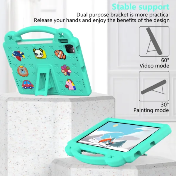 FANY Detský kryt na tablet pre Apple iPad Pro 11 2024 / M5 2025 mentolový