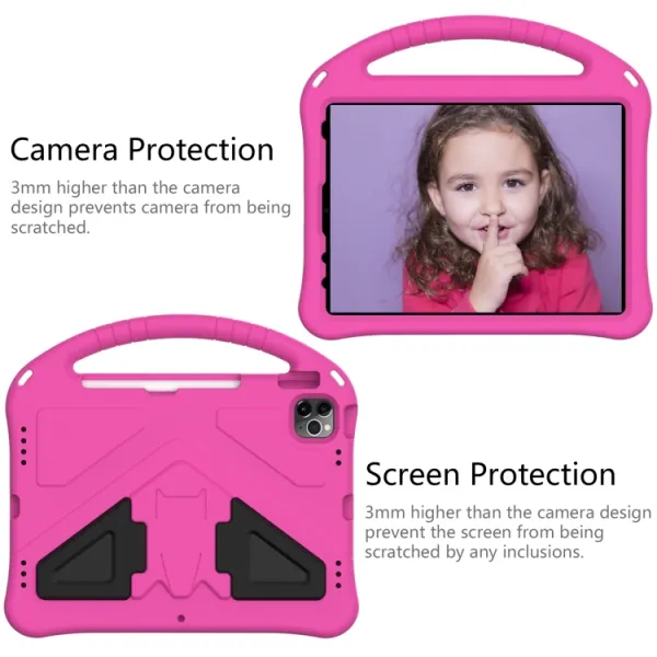 KIDDO Detský obal pre Apple iPad Pro 11 2024 / M5 2025 ružový