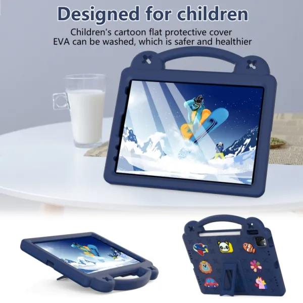 FANY Detský kryt na tablet pre Apple iPad Air 11 2026 / 2025 / 2024 tmavomodrý