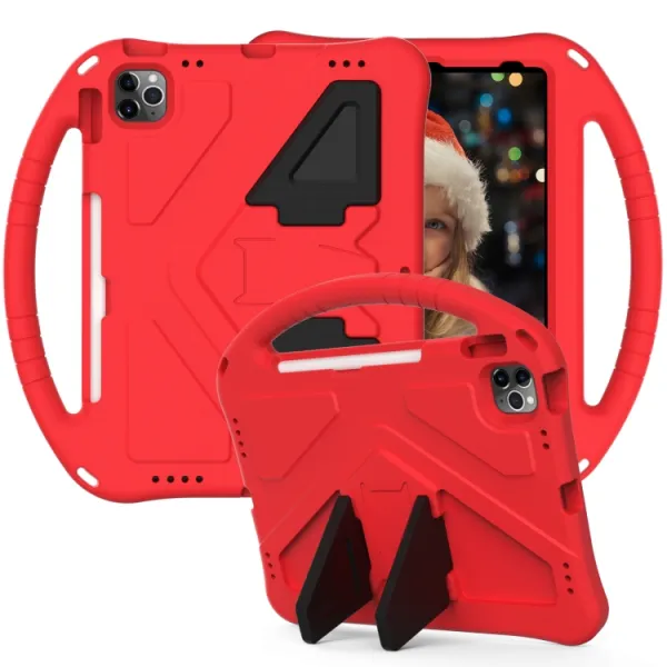 KIDDO Detský obal pre Apple iPad Pro 11 2024 / M5 2025 červený