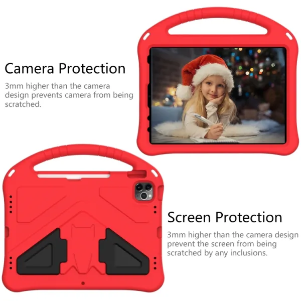 KIDDO Detský obal pre Apple iPad Pro 11 2024 / M5 2025 červený