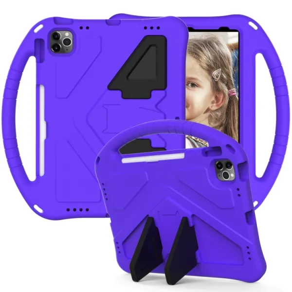 KIDDO Detský obal pre Apple iPad Pro 11 2024 / M5 2025 fialový