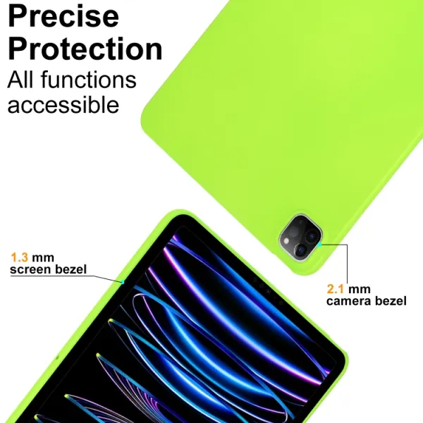 RUBBER Ochranný kryt pre Apple iPad Pro 13 2024 / M5 2025 neónovo zelený