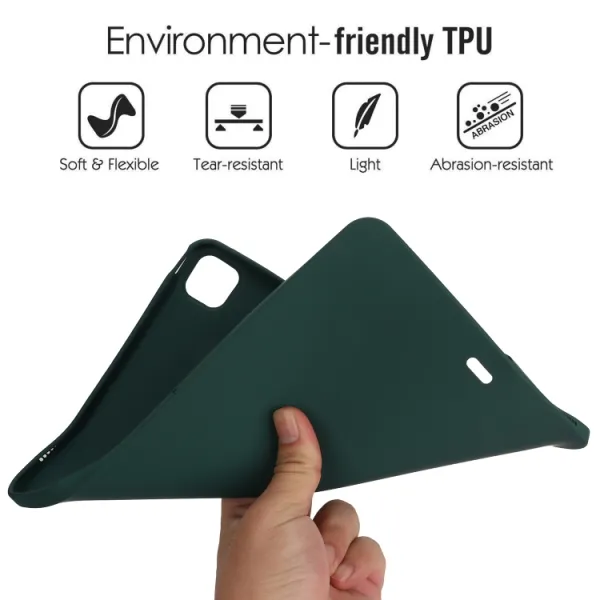 RUBBER Ochranný kryt pre Xiaomi Pad 6s Pro tmavozelený