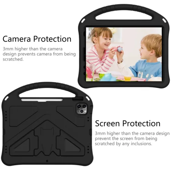 KIDDO Detský obal pre Apple iPad Pro 11 2024 / M5 2025 čierny