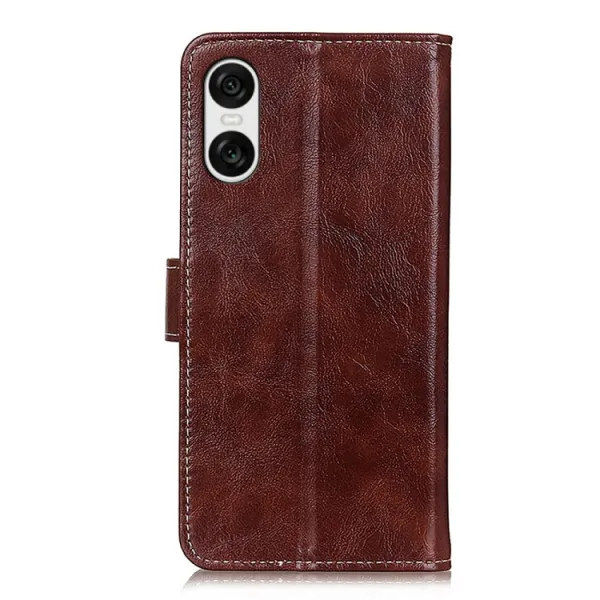 RETRO Peňaženkový obal Sony Xperia 10 VI hnedý