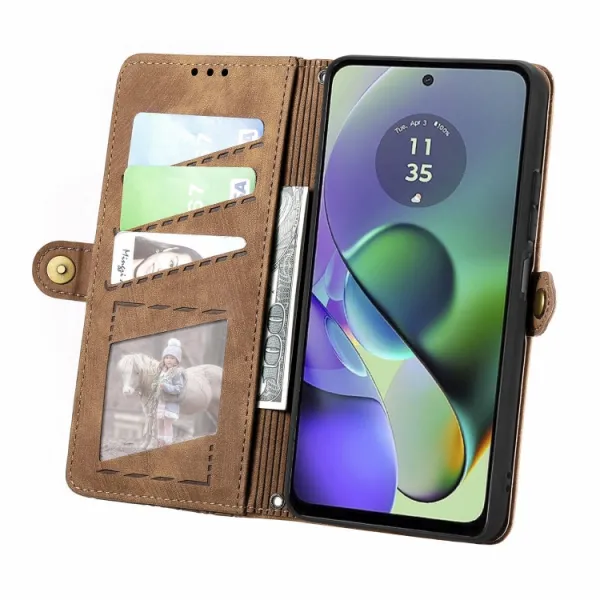 GEOM Peňaženkové puzdro pre Oppo Reno11 F 5G hnedé
