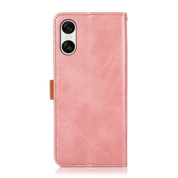 KHAZNEH DUAL-COLOR Peňaženkový kryt pre Sony Xperia 10 VI ružový