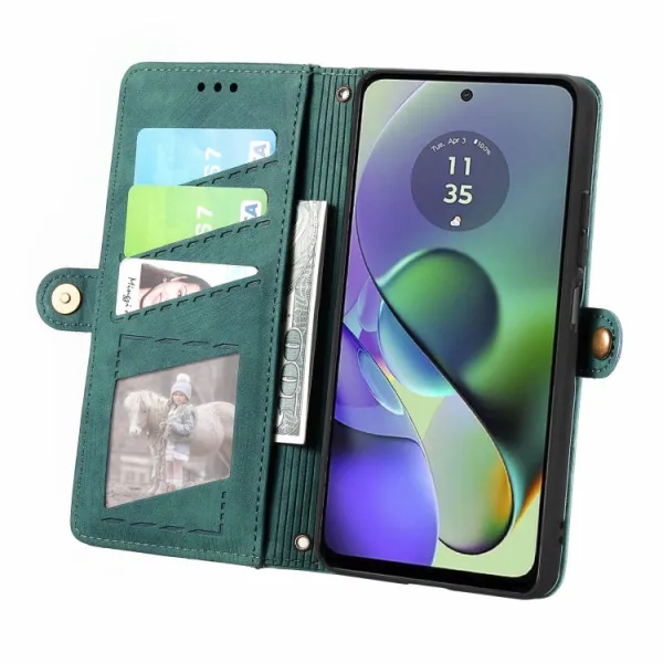GEOM Peňaženkové puzdro pre Oppo Reno11 F 5G zelené