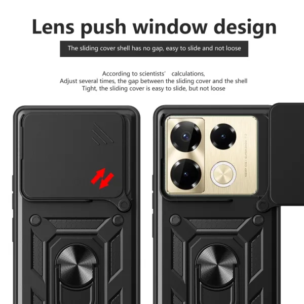 RING CAMERA Kryt s držiakom pre Infinix Note 40 Pro / 40 Pro+ 5G modrý
