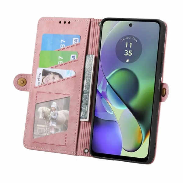 GEOM Peňaženkové puzdro pre Oppo Reno11 F 5G ružové