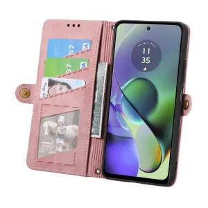 GEOM Peňaženkové puzdro pre Oppo Reno11 F 5G ružové