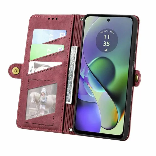 GEOM Peňaženkové puzdro pre Oppo Reno11 F 5G červené
