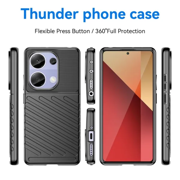 THUNDER Ochranný obal Xiaomi Redmi Note 13 Pro čierny